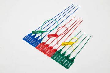 Пломба пласт. номерная, самофиксир., длина рабочей части 220 мм, зеленая 10/1000