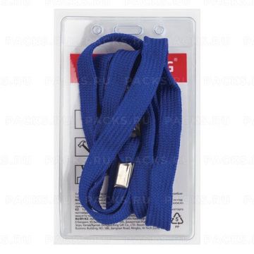 Бейдж 60х90мм вертикальный на синей ленте 45см BRAUBERG 1/20/400