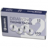 Кнопки канцелярские 12мм (100шт) Глобус 1/196