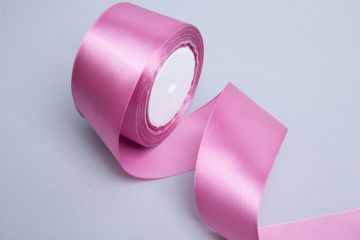 Лента атласная 50мм 23м брусничная 1/4