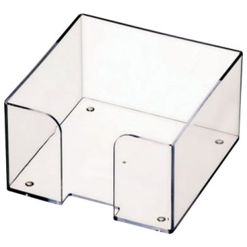 Подставка для бумажного блока 90х90х50мм пластиковая прозрачная ПЛ61 СТАММ 1/24