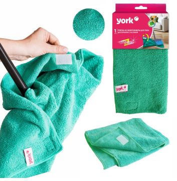Тряпка для мытья пола (50х60) микрофибра двусторонняя 390г/м2 YORK 1/60 