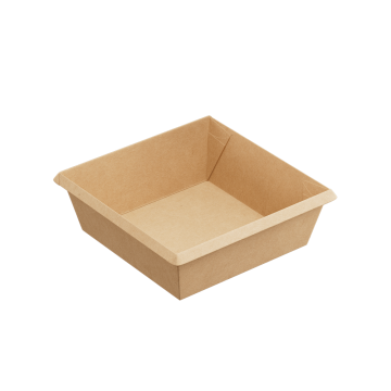 Контейнер салатник 550мл 130х130х45мм OneClick крафт ламин 1EA (крышка 458011, 458061) 50/400