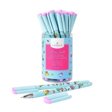 Ручка шариковая масляная синяя 0,5мм LOREX ILLEGALLY CUTE.CAT-MERMAID Slim Soft 1/24