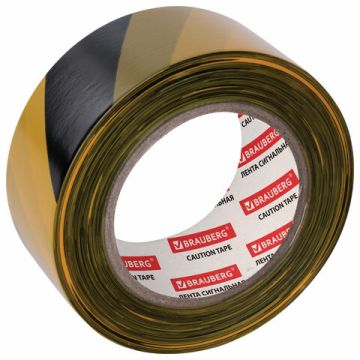 Сигнальная лента желто-черная (50х200) ГРАНДМАСТЕР основа полиэтилен 1/36 