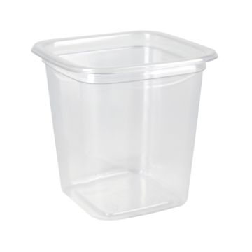 Контейнер ПЭТ 400мл (93х93х92) СпК-0909 Квадрат стакан прозрачный ПолиЭр 50/500