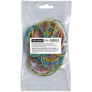 Резинка банк 50г 60 мм OfficeSpace цветная 1/400