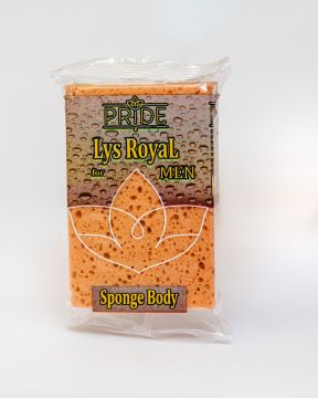 Губка для тела банная с массажным слоем для мужчин Lys Royal 165х105х50мм 1/40