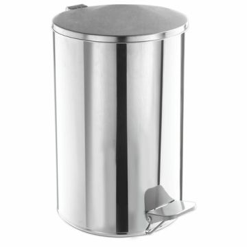 Ведро-контейнер для мусора с педалью 20л нержавеющая сталь усиленное титан Classic ЛАЙМА 1/1