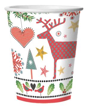 НГ Стакан бумажный 250мл Зимняя фантазия 6шт 1/80