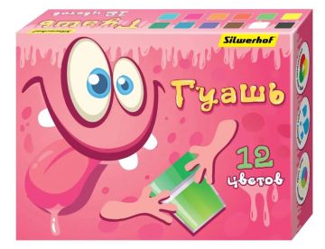 Гуашь 12цв 20мл Монстрики Silwerhof 1/12