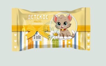 Мыло туалетное 100гр в обертке Детское Калужский МЗ матов Ромашка 1/64