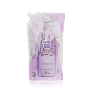 Мыло жидкое крем 1л дой-пак SANFITO Лавандовые поля 1/6