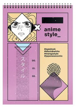 Блокнот 40л А6 клетка на гребне Schoolformat Поколение Анимэ 1/32