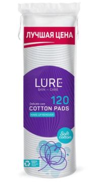 Ватные диски (120шт) косметические Lure 1/35