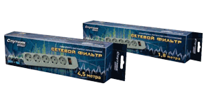 Сетевой фильтр 4,5м Спутник SP-545 (5р) 1/30