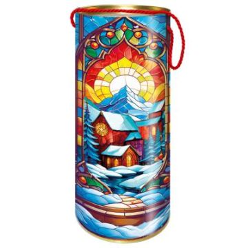 НГ Туба картонная до1,5кг d12см высота 34,5см Новогодний Витраж 1/9