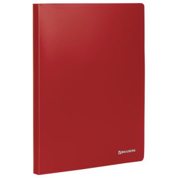 Папка на 2 кольца 25мм до 170 листов 0,5мм красная BRAUBERG Office 1/40