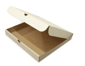 Коробка под пиццу 333х333х40мм Т21 профиль В белая гофро 50/750