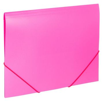 Папка на резинках BRAUBERG Office розовая до 300 листов 500мкм 1/50