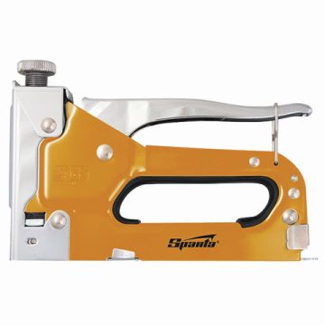 Степлер мебельный SPARTA, стальной, регулируемый, тип скобы: 53, 4-14 мм, 200 скоб, 42002 1/10/40