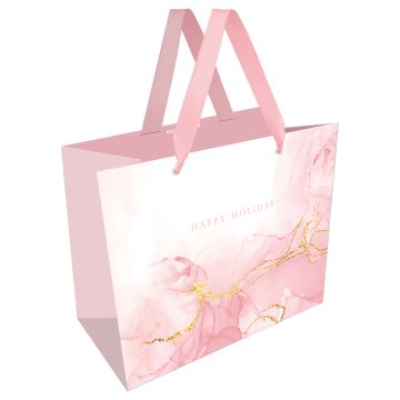 Пакет подарочный бумажный (32х26х12) матовый фольга MESHU Marble pattern 1/12