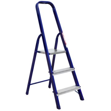 Стремянка 3 ступени Алюмет стальная окрашенная 1/1