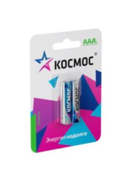 Элемент питания Космос ААА Alkaline LR3 блистер 2шт 1/24/288