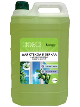 Средство для мытья стекол и зеркал канистра 5л Лайм Hermes 1/4 