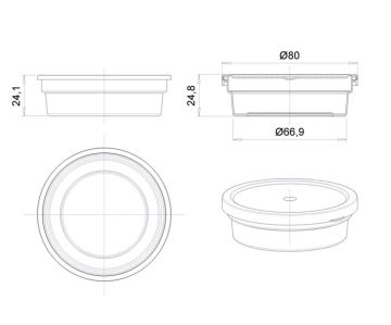 Крышка к банке 0,08 d-80 Перинт 1000/1000 