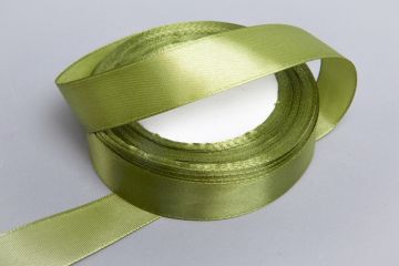 Лента атласная 20мм 25м оливковый 1/1