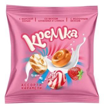 Продукты, Карамель Кремка ассорти 180г 1/16