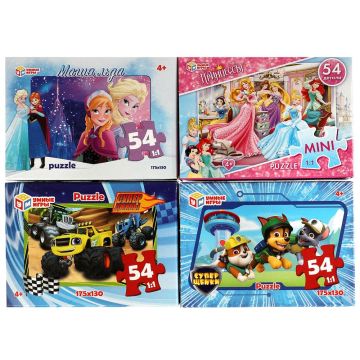 Пазл детский 54 элемента МИКС 1/32