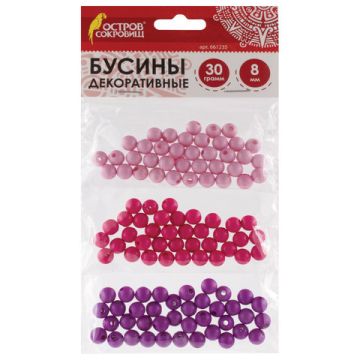 Бусины ШАРИКИ 8мм СВ.РОЗОВЫЕ/ РОЗОВЫЕ/ ФИОЛЕТ ОС