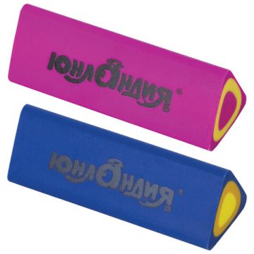 Ластик 44х15х15мм, цвет ассорти, треугольный ЮНЛАНДИЯ Candy 1/36