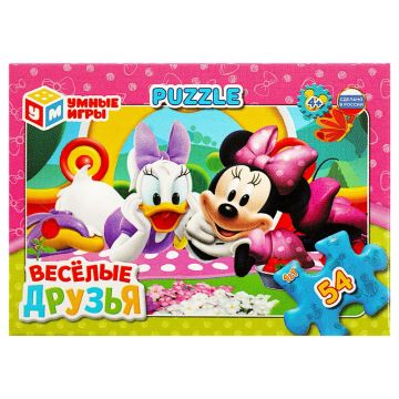 Пазл детский 54 элемента Веселые друзья Минни 1/32
