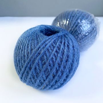 Шпагат джутовый полированный 1120текс 2 нити 50м бобина синий 1/1