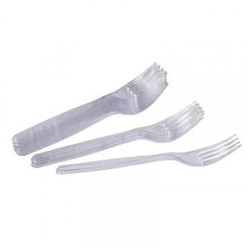 Одноразовая Вилка 180мм прозрачная Премиум/компакт ВЗЛП 50/2500