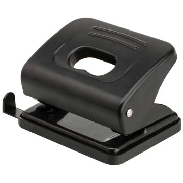 Дырокол на 20листов пластиковый черный с линейкой OfficeSpace 1/12/72