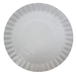 Тарелка картон d-230 белая 100/800 