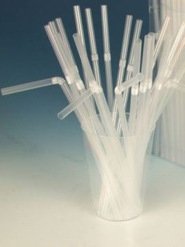 Трубочки для коктейля 210х5 с гофрой прозрачные (1000шт) 1/12