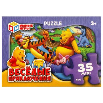 Пазл детский 35 элементов Веселые приключения 1/32