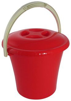 Ведро 7л с крышкой Либерти красное Мартика 1/1 