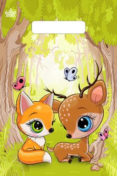 Пакет с вырубной ручкой (20х30)-30 Волшебный лес Тико 100/3000