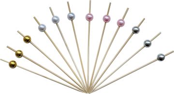 Пика для канапе Жемчужина ассорти 12см (100шт) 1/40