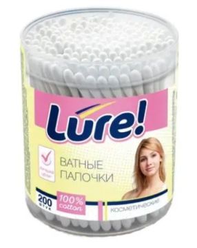 Ватные палочки (200шт) банка LURE 1/36