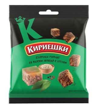 Продукты, Сухарики Кириешки холодец с хреном 40 гр 1/60