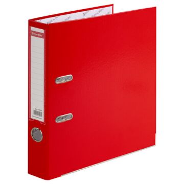 Папка-регистратор А4 50мм BRAUBERG прочная с уголком красная покр пластик 1/5 