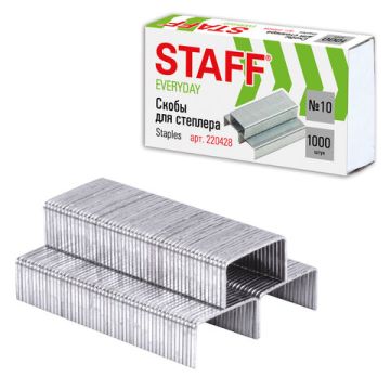 Скобы №10 1000шт STAFF Китай 1/10/600