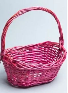 Корзина плетеная 48х37х42см розовая 1/1